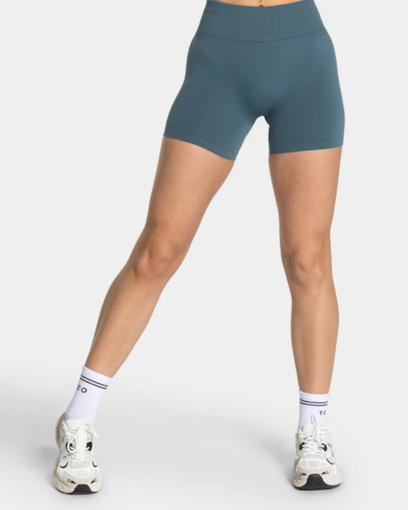TEVEO Femme Sculpt Scrunch Shorts Teal Kısa Tayt
