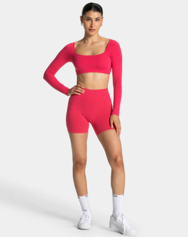 TEVEO Femme Sculpt Scrunch Shorts Berry Fuşya Kısa Tayt