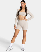 TEVEO Femme Sculpt Scrunch Cream Shorts Kısa Tayt