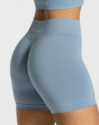 TEVEO Timeless Scrunch Stahlblau Shorts Kısa Tayt