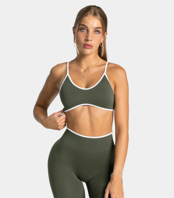 TEVEO Contrastline Khaki Bralette