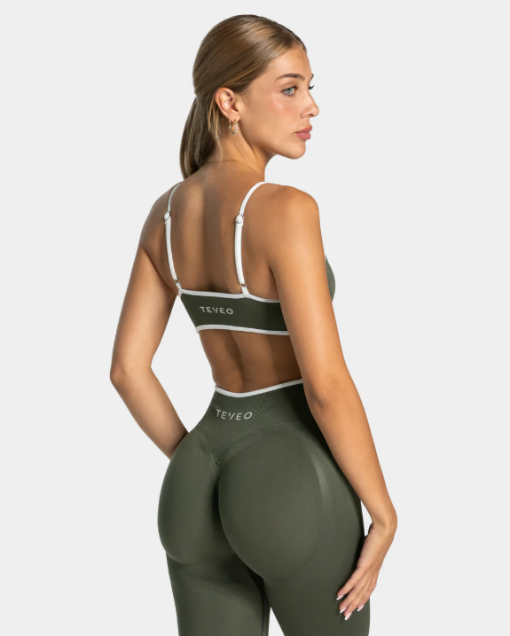 TEVEO Contrastline Khaki Bralette