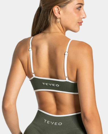 TEVEO Contrastline Khaki Bralette